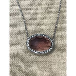 Amethyst Crystal Oval Locket Silver Necklace #origami owl #keepsake